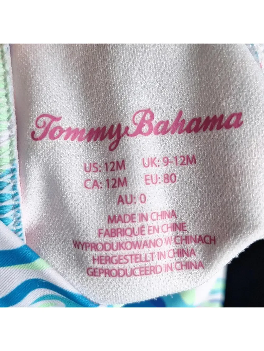 Tommy Bahama Baby Onsie bodysuit Swimsuit Size 12m